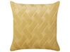 Set of 2 Embossed Cushions Yellow SITAPUR_917733