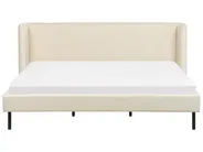 Bed Velvet ARETTE 180 x 200 cm (EU Super King) Light Beige_875249