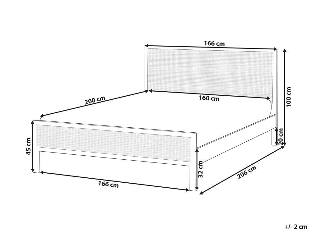 Bed Pine Wood SALERNAS 160 x 200 cm (EU King Size) Black_976991