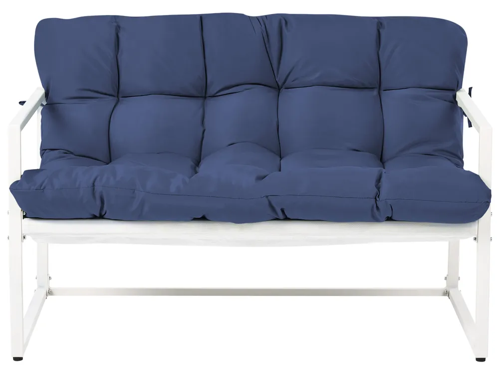 Garden Lounge Set with Table 4 Seater GARDA Metal Blue_1021330