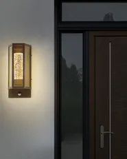 Outdoor LED Wall Light FRUID with Motion Sensor Brown_870438