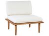 2 Seater Certified Acacia Wood Garden Sofa Set Off-White FRASCATI_919549