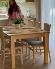 Table de salle à manger extensible MADURA Frêne clair 180/280 cm 100 cm_1168113