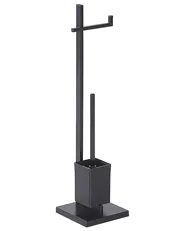 Stojak na papier toaletowy ze szczotką ULAPES Metal Czarny_821799