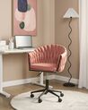 Krzesło biurowe regulowane różowe MILAN_922896