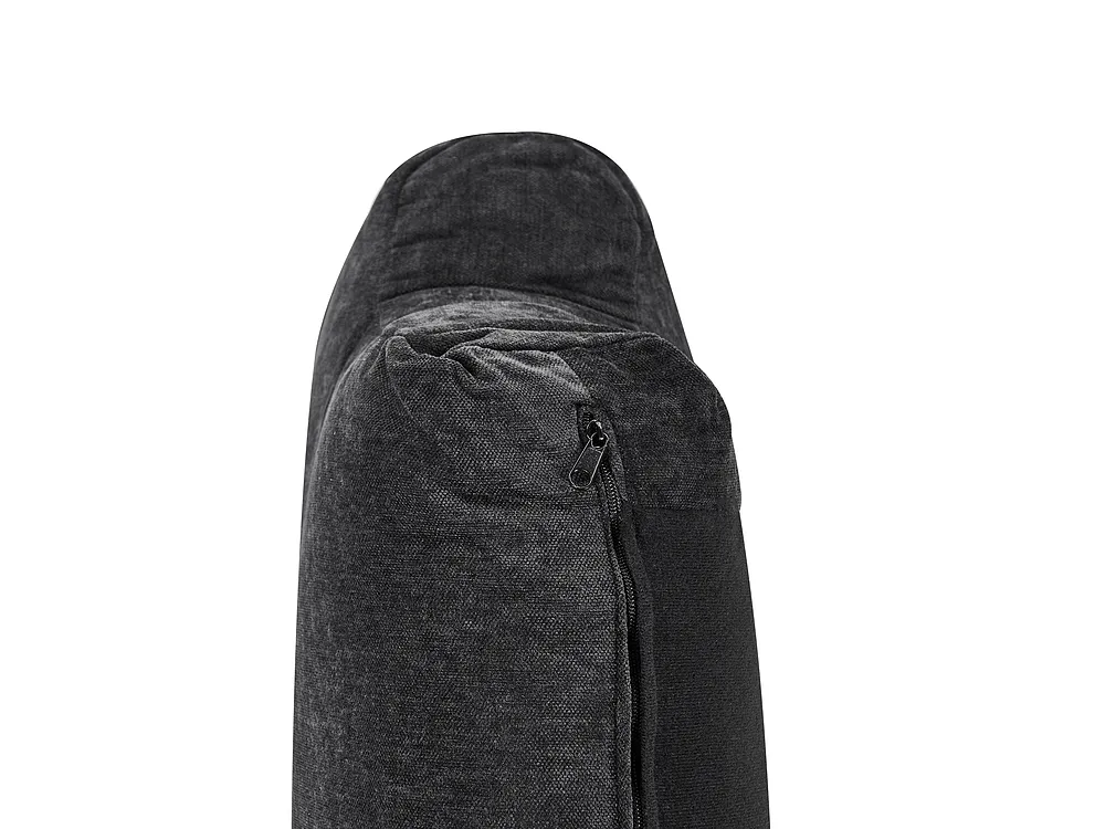 Sofa 3-Sitzer SKARO Chenillegewebe Schwarz_1156715