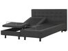 Fabric EU Super King Size Adjustable Bed Grey DUKE_734373