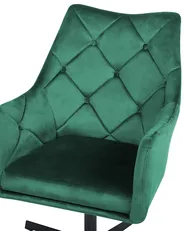 Swivel Armchair VAKSALA Velvet Dark Green_745322