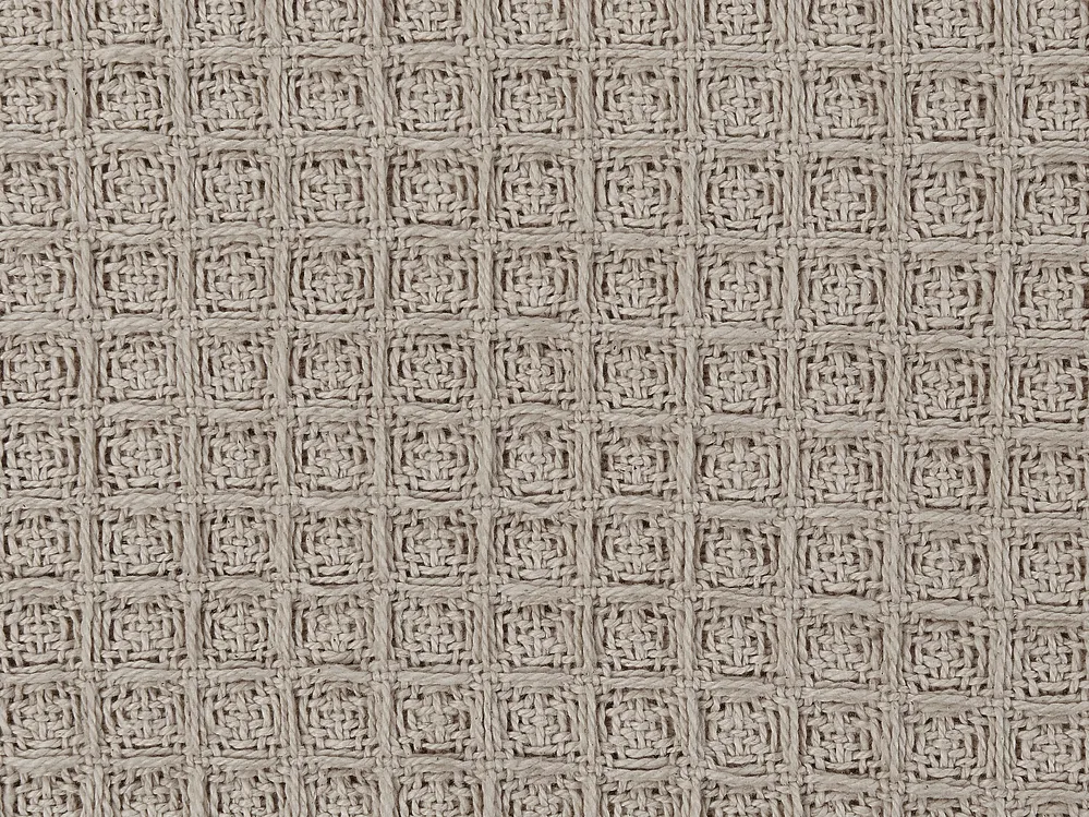 Narzuta na łóżko CHAGYL Bawełna 150 x 200 cm Beżowoszary_917939