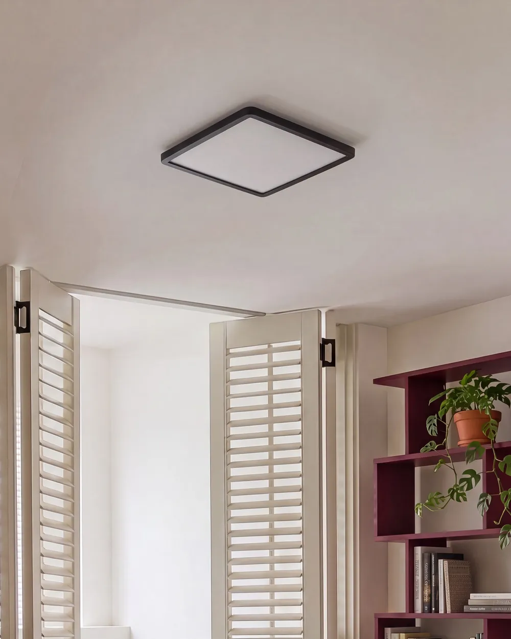 Lampa sufitowa LED TIVORA Z pilotem Ze ściemniaczem Czarny_1131131