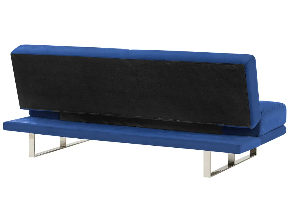 Sofa Bed 2 Seater YORK Velvet Navy Blue_764731