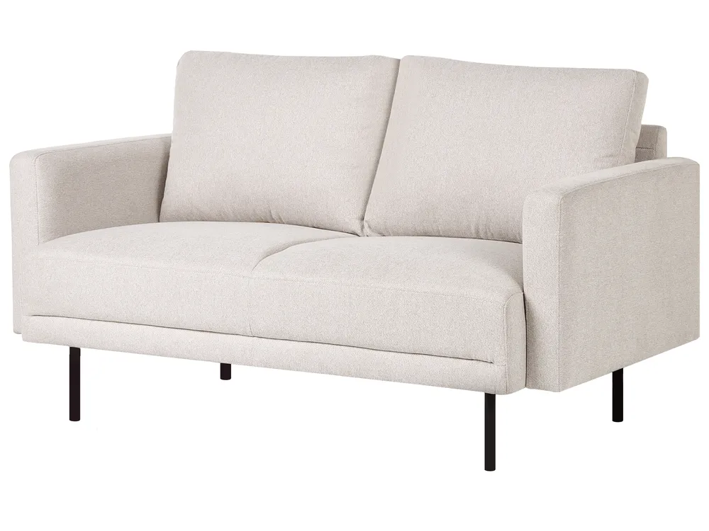 Living Room Set 3 Seater BREDA Fabric Light Beige_1078172