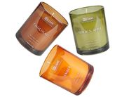 Bougies Parfumées Pomme Cannelle - Coffret 3 Bougies En Verre, 45h De Combustion, Cire De Soja