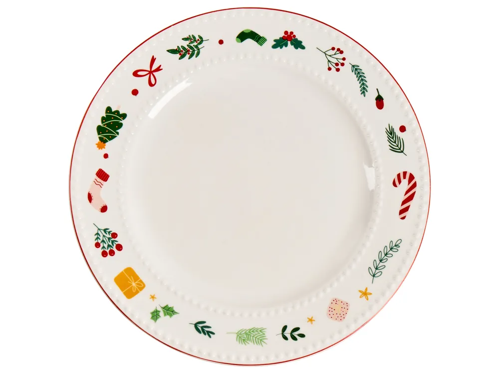 Set of 12 Dinnerware SAFFRON Porcelain White - Main Image