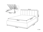 Ottoman Bed DREUX Fabric Beige 180 x 200 cm (EU Super King)_861196