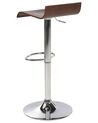 Set of 2 Swivel Bar Stools Dark Brown VALENCIA_694420