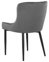 Lot de 2 chaises en velours gris SOLANO_752154