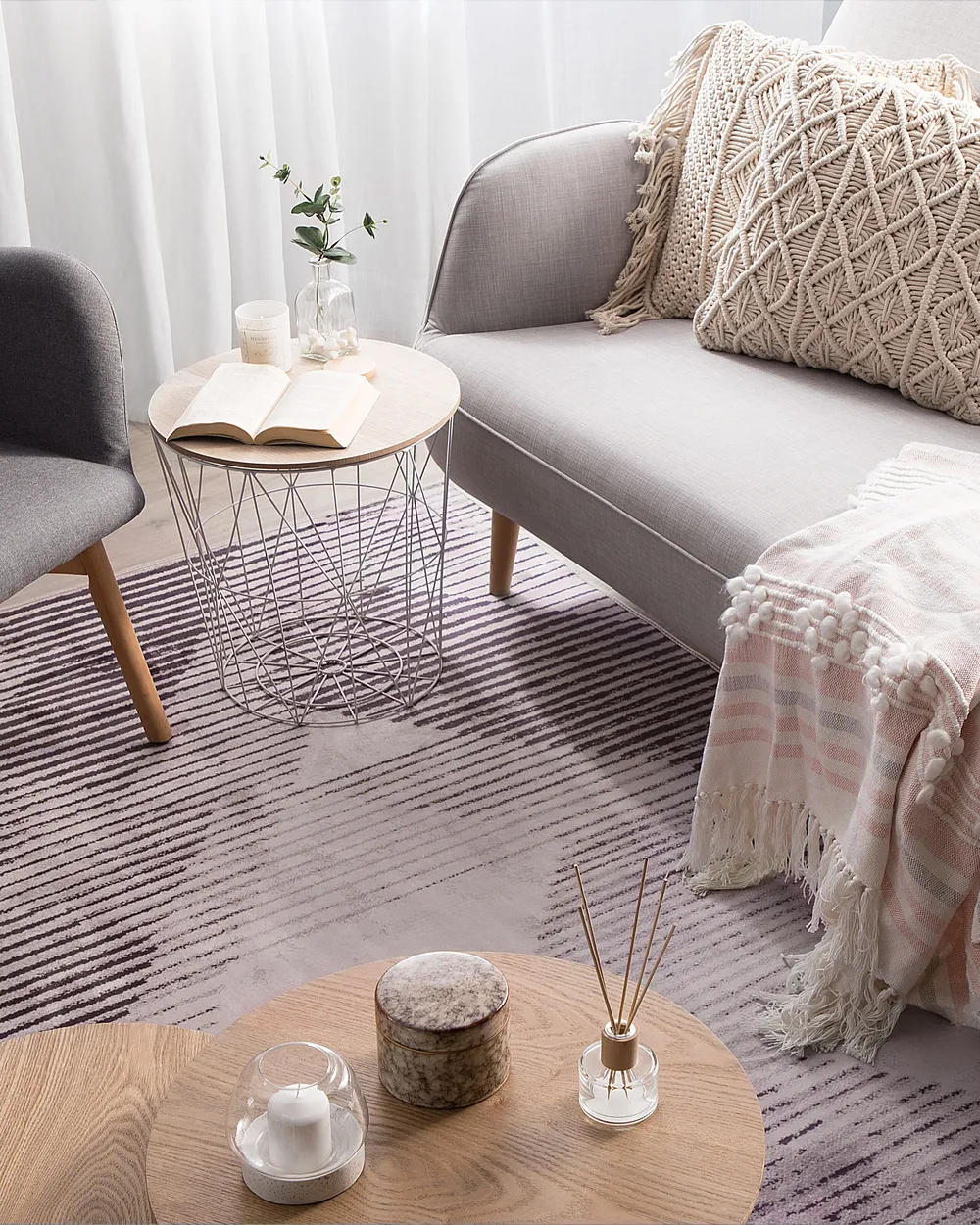 Alfombra rosa varios tamaños KALE