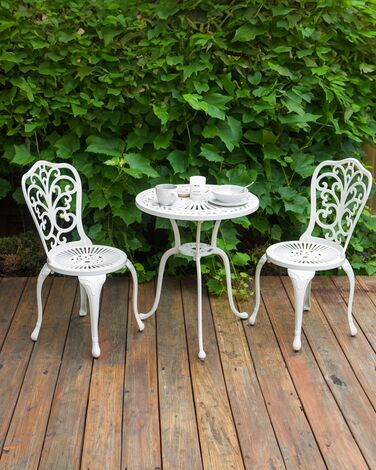 Set of 2 Garden Chairs White TRIORA