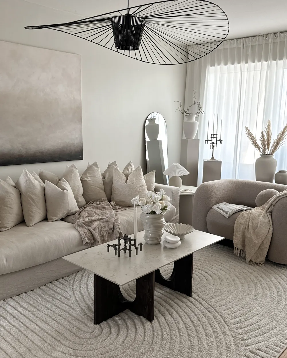 Beliani 3-Sitzer Sofa 'Otra II' In Hellgrau – Klassisches Polstersofa Mit Eichenholz-Füßen & Abnehmbaren Kissen