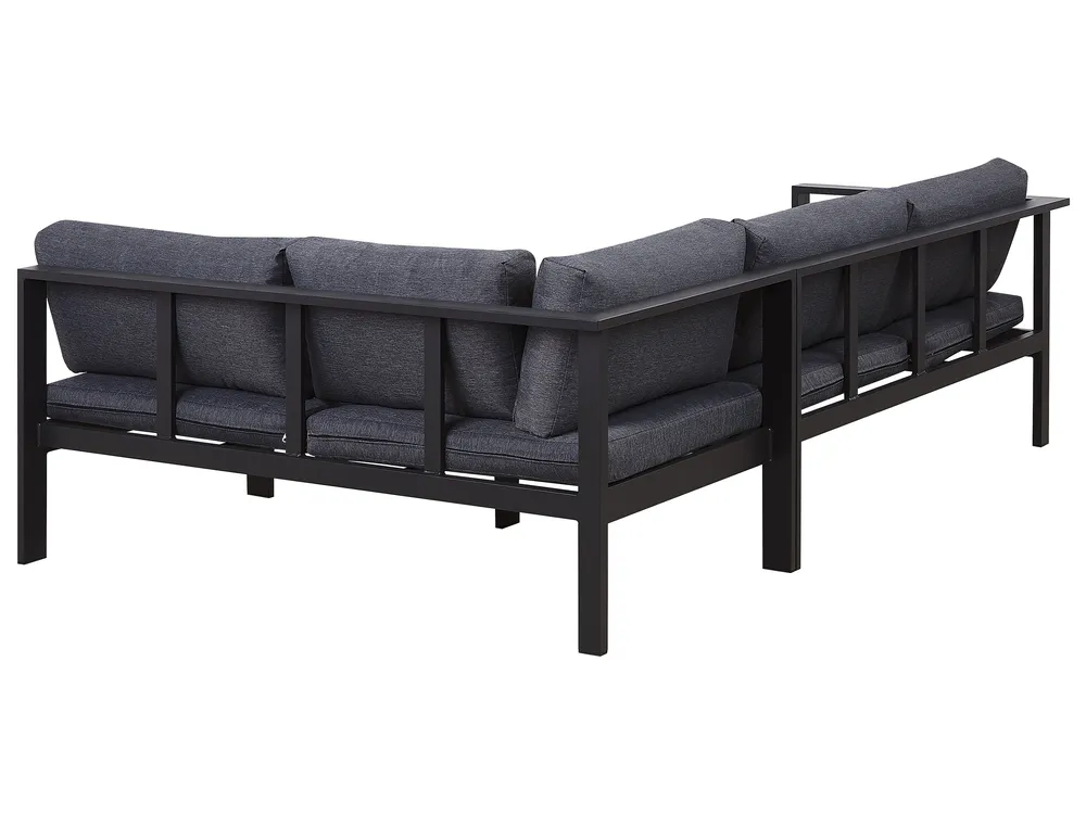 Garden Corner Sofa with Table Seater MESSINA Left Hand Metal