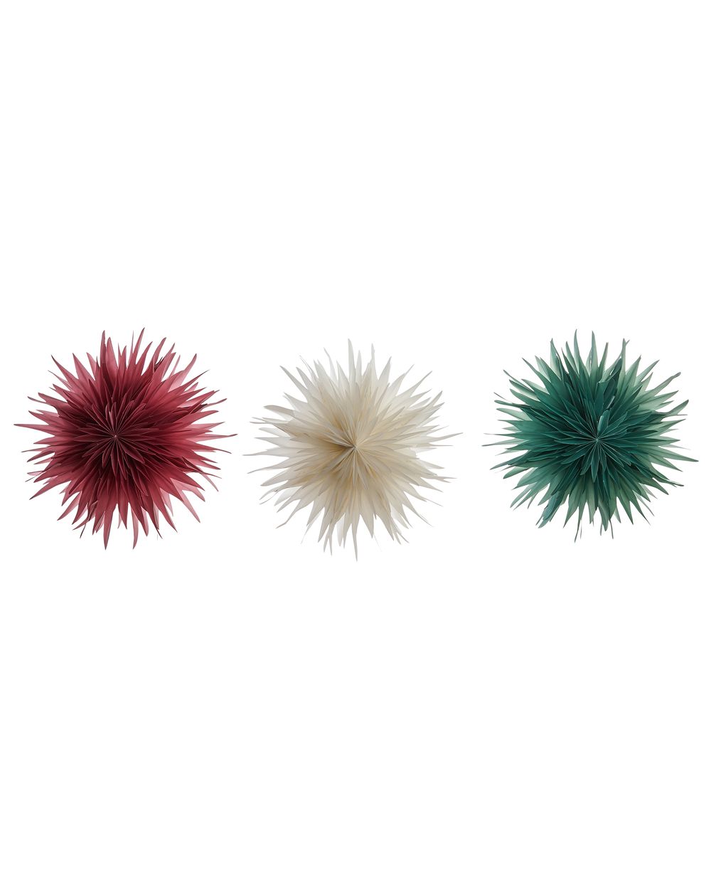 Lot de 3 décorations suspendues LED GROVLAN 41 cm Étoile Multicolore
