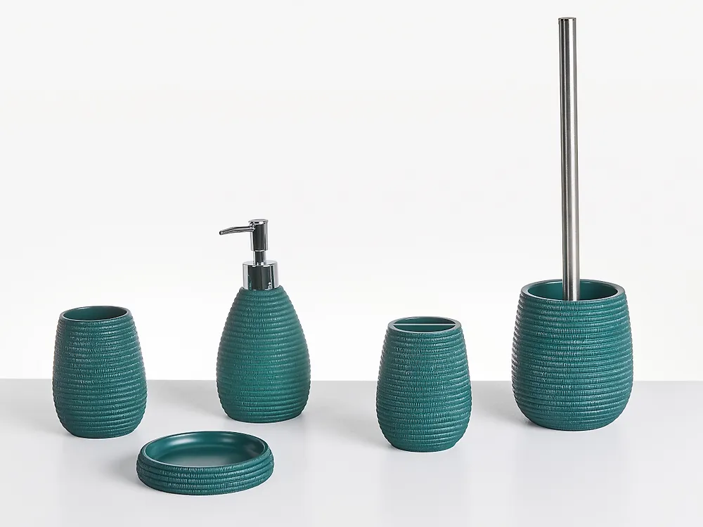 Bathroom Accessories Set, QUILCA, Teal,DEF