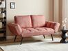 Rózsaszín kárpitozott kanapéágy BREKKE_915272