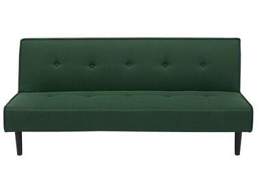 Sofá-cama de 3 lugares em tecido verde escuro VISBY