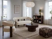 Sofa 2 Seater ILBRO Boucle Off-White/ Dark Brown_984851
