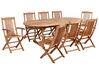 8 Seater Acacia Wood Garden Dining Set Light MAUI II_926637