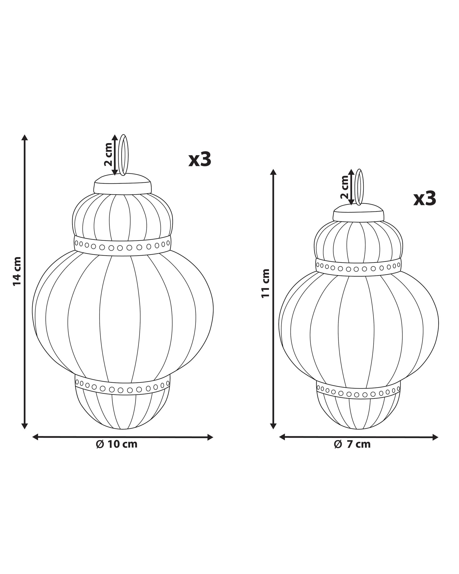 Set of 6 Baubles CREMEUX Glass Silver_899759