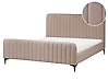 Bed Boucle LUNAN 160 x 200 cm (EU King Size) Taupe
