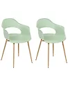 Conjunto de 2 sillas de comedor UTICA Verde claro