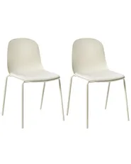 Set of 2 Conference Chairs DORR Light Beige_989985