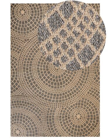 Jutový koberec 200 x 300 cm béžová/sivá ARIBA