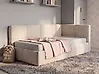 Daybed Fabric JACOU 90 x 200 cm (EU Single) with Storage Right Hand Light Beige