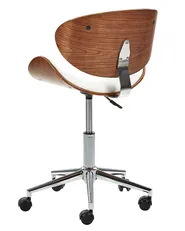 Desk Chair ROTTERDAM Faux Leather White_713241