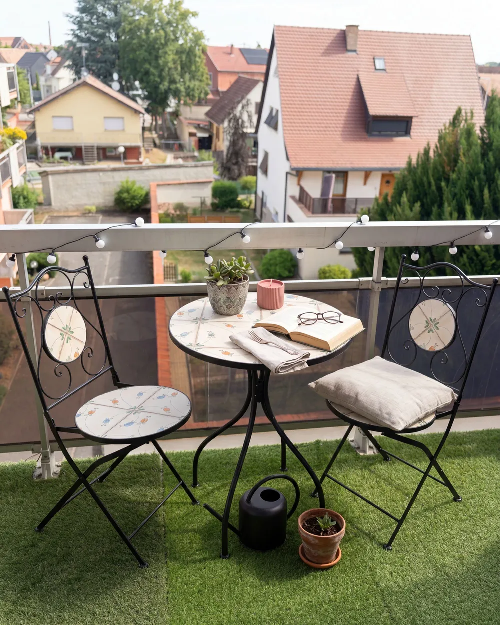 Bistro Set CARONA Metal Black_1085809