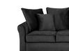 Sofa 3-osobowa welurowa czarna BORNHOLM_748477