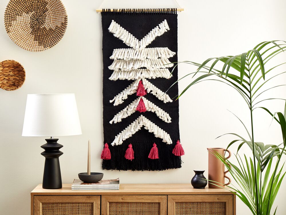 Black and white wall hanging weaving 2025