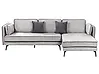 Corner Sofa ALTAN Velvet Light Grey Left Hand
