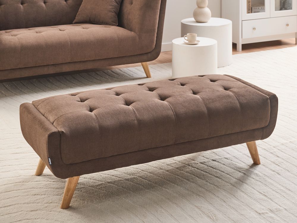 Ottoman HABO Fabric Dark Brown