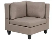 Modular U-Shape Sofa 5 Seater UNSTAD with Ottoman Fabric Brown_891296