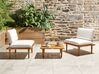 2 Seater Certified Acacia Wood Garden Sofa Set Off-White FRASCATI_919546