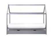 Kids Trundle Bed Pine Wood CRILLON 90 x 200 cm (EU Single) Grey_961927