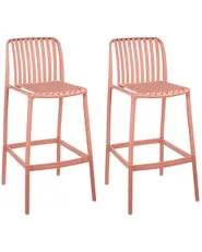 Set di 2 sedie alte ARICCIA 2 in 1 Materiale sintetico Rosso chiaro_1001768