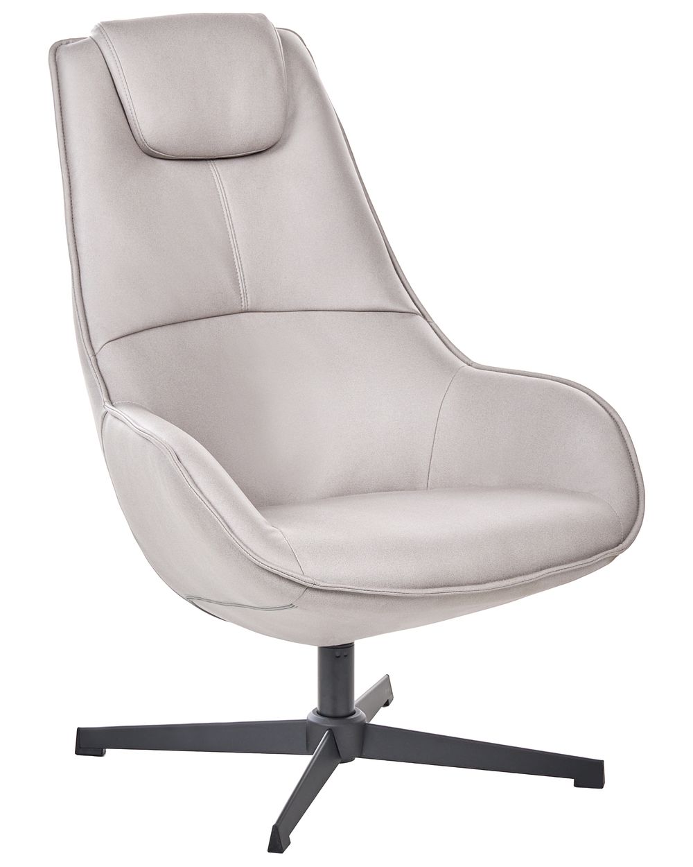 Swivel Armchair HAUGE  Fabric Light Grey