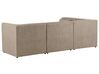 4-Sitzer Ecksofa Cord taupe rechtsseitig mit Ottomane LEMVIG_875436