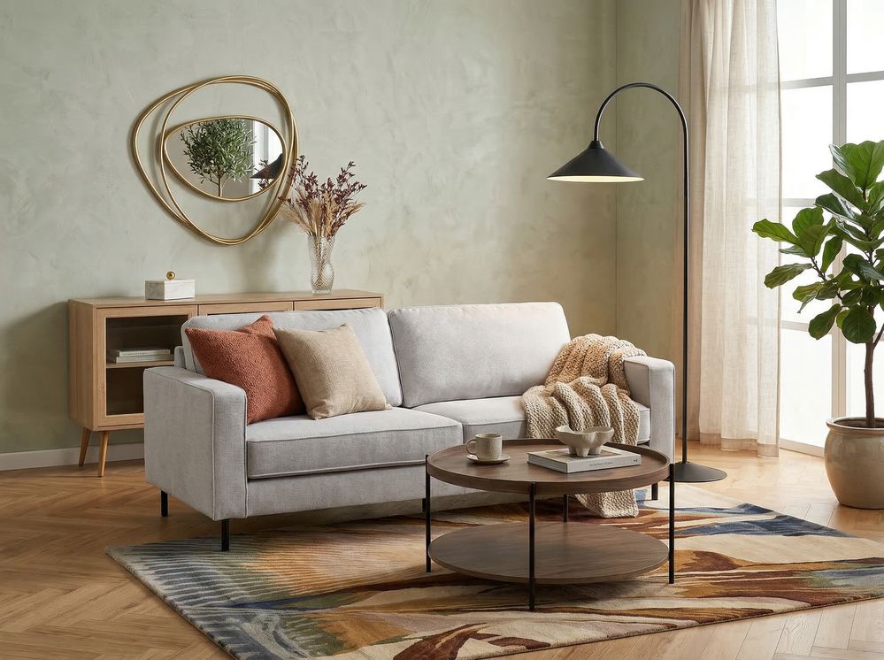Sofa dla 3 osób SAVALEN Jasnoszary